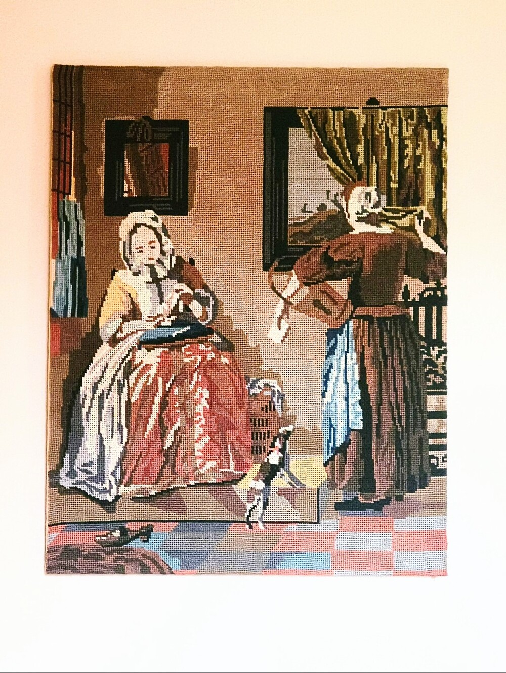 Tapestry Canvas "Woman Reading a Letter"
